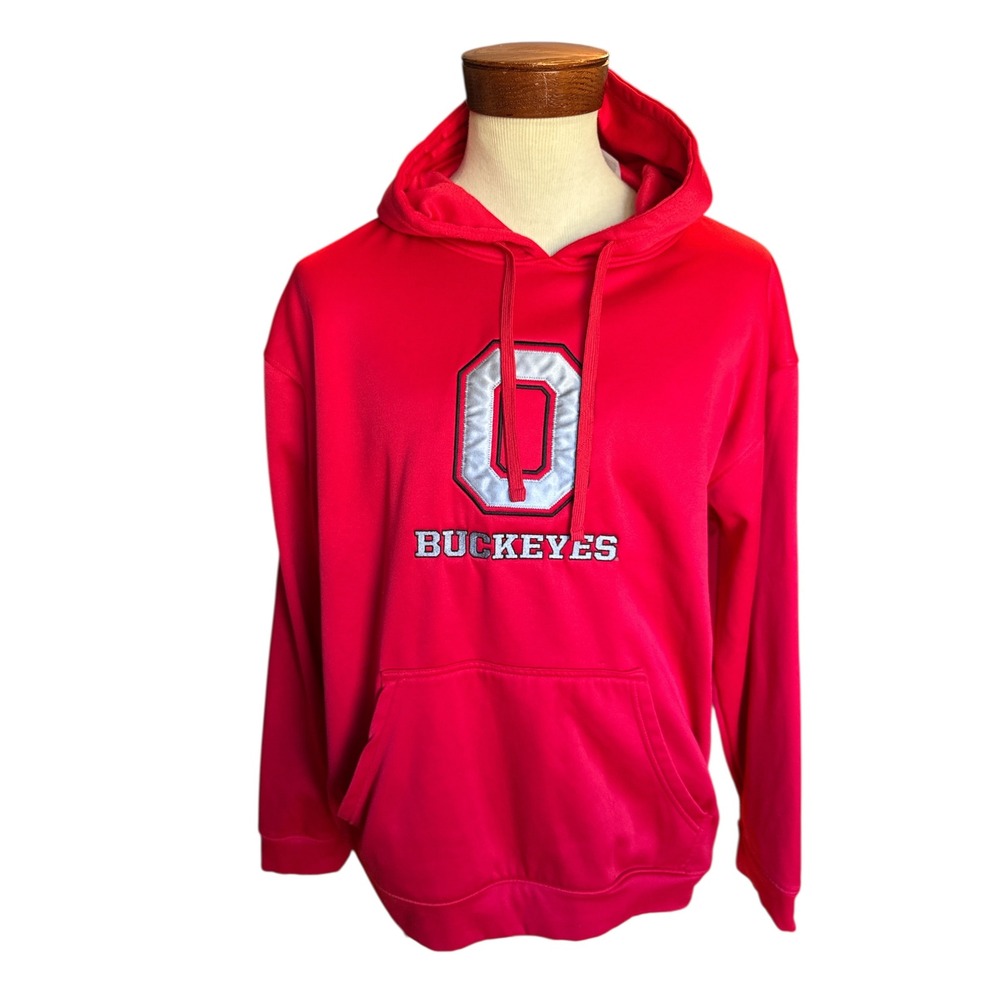 Ohio State Buckeyes Hoodie Men's L | Red Pullover Sweatshirt